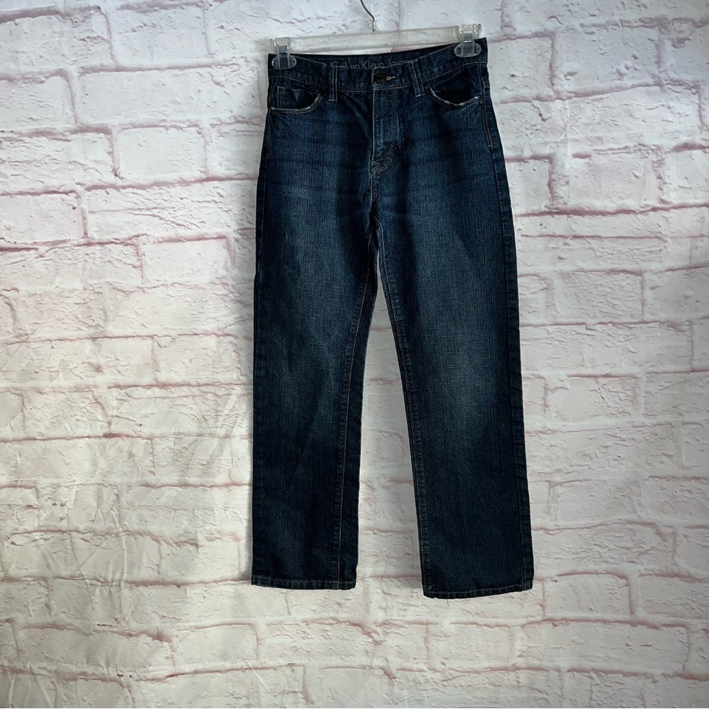 Calvin Klein Boys Blue Jeans Rebel Slim Straight size 16